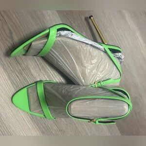 Nine West Neon Green Strappy Women's Heels
